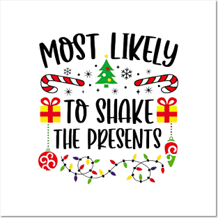Most Likely To Shake The Presents Family Matching Christmas Posters and Art